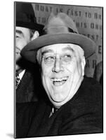 Pres Franklin Roosevelt Breaks Ground for $80,000,000 Brooklyn-Battery Tunnel Project, Oct 28, 1940-null-Mounted Photo