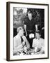 Pres Franklin Roosevelt with Actress Katherine Hepburn at Val-Kil Cottage at Hyde Park Estate-null-Framed Photo