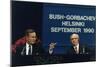 Pres. George H. W. Bush and Soviet Pres. Mikhail Gorbachev at the Helsinki Summit, Sept. 9, 1990-null-Mounted Photo