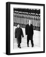 Pres Gerald Ford Walks with China's Vice Premier Deng Xiaoping During Visit to China, Dec 5, 1975-null-Framed Photo