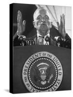 Pres. Harry S. Truman Giving a Speech at a Jefferson-Jackson Day Dinner-null-Stretched Canvas