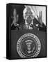 Pres. Harry S. Truman Giving a Speech at a Jefferson-Jackson Day Dinner-null-Framed Stretched Canvas