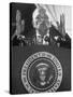 Pres. Harry S. Truman Giving a Speech at a Jefferson-Jackson Day Dinner-null-Stretched Canvas