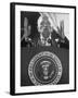 Pres. Harry S. Truman Giving a Speech at a Jefferson-Jackson Day Dinner-null-Framed Photographic Print