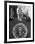 Pres. Harry S. Truman Giving a Speech at a Jefferson-Jackson Day Dinner-null-Framed Photographic Print