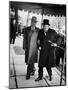 Pres. Harry Truman Walking Arm-In-Arm with British Prime Minister Winston Churchill, Blair House-George Skadding-Mounted Photographic Print