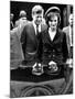 Pres John and Jacqueline Kennedy Leaving Newport's St Mary's Church Where They Attended Mass-null-Mounted Photo