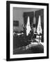 Pres. John F. Kennedy and Attorney Gen. Robert F. Kennedy Conferring in the Oval Office-null-Framed Photographic Print