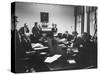 Pres. John F. Kennedy and Cabinet During Steel Crisis in the Cabinet Room-null-Stretched Canvas