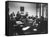 Pres. John F. Kennedy and Cabinet During Steel Crisis in the Cabinet Room-null-Framed Stretched Canvas