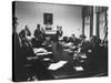 Pres. John F. Kennedy and Cabinet During Steel Crisis in the Cabinet Room-null-Stretched Canvas