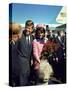 Pres. John F. Kennedy and Wife Jackie Arriving at Love Field, Campaign Tour with VP Lyndon Johnson-Art Rickerby-Stretched Canvas