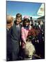 Pres. John F. Kennedy and Wife Jackie Arriving at Love Field, Campaign Tour with VP Lyndon Johnson-Art Rickerby-Mounted Photographic Print