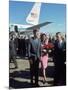 Pres. John F Kennedy and Wife Jackie at Love Field During Campaign Tour on Day of Assassination-Art Rickerby-Mounted Photographic Print