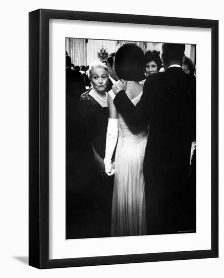 Pres.John F Kennedy and Wife with Author Pearl Buck at Party for Nobel Prize Winners at White House-Art Rickerby-Framed Photographic Print