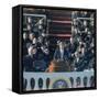 Pres. John F. Kennedy Delivering His Inaugural Speech-null-Framed Stretched Canvas