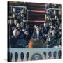 Pres. John F. Kennedy Delivering His Inaugural Speech-null-Stretched Canvas