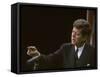 Pres. John F. Kennedy Gesturing During Press Conf. Concerning Governmental Aid to Parochial Schools-null-Framed Stretched Canvas