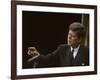 Pres. John F. Kennedy Gesturing During Press Conf. Concerning Governmental Aid to Parochial Schools-null-Framed Photographic Print
