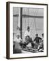 Pres. John F. Kennedy Sailing with Sen. Edmund S. Muskie-null-Framed Photographic Print