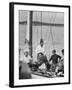 Pres. John F. Kennedy Sailing with Sen. Edmund S. Muskie-null-Framed Photographic Print