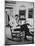 Pres. John F. Kennedy Sitting in Rocking Chair-null-Mounted Photographic Print