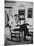 Pres. John F. Kennedy Sitting in Rocking Chair-null-Mounted Photographic Print