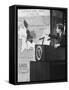 Pres. John F. Kennedy Speaking on Laos During Press Conference-null-Framed Stretched Canvas