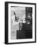 Pres. John F. Kennedy Speaking on Laos During Press Conference-null-Framed Photographic Print