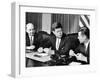 Pres. John F. Kennedy with Dean Rusk and Robert S. Mcnamara-null-Framed Photographic Print