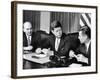 Pres. John F. Kennedy with Dean Rusk and Robert S. Mcnamara-null-Framed Photographic Print