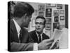 Pres. John F. Kennedy with His Aide Theodore Sorensen Discussing W. Virginia's Economic Problems-null-Stretched Canvas