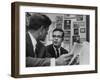 Pres. John F. Kennedy with His Aide Theodore Sorensen Discussing W. Virginia's Economic Problems-null-Framed Photographic Print