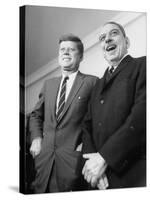 Pres. John F. Kennedy with Luis Munoz Marin, Governor of Puerto Rico-null-Stretched Canvas