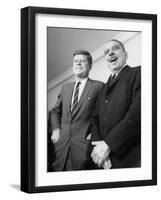 Pres. John F. Kennedy with Luis Munoz Marin, Governor of Puerto Rico-null-Framed Photographic Print