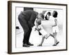 Pres John Kennedy and Children, John Jr and Caroline at Squaw Island, Massachusetts, Aug 23, 1963-null-Framed Photo