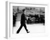 Pres John Kennedy Walking Fast after Press Conference in State Department Auditorium, Mar 11, 1963-null-Framed Photo