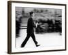 Pres John Kennedy Walking Fast after Press Conference in State Department Auditorium, Mar 11, 1963-null-Framed Photo