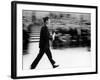 Pres John Kennedy Walking Fast after Press Conference in State Department Auditorium, Mar 11, 1963-null-Framed Photo