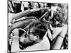 Pres Kennedy Drives an Open Car in Newport, Rhode Island-null-Mounted Photo