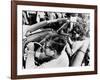 Pres Kennedy Drives an Open Car in Newport, Rhode Island-null-Framed Photo