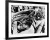 Pres Kennedy Drives an Open Car in Newport, Rhode Island-null-Framed Photo