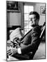 Pres Kennedy Sits in Rocking Chair in Oval Office of White House on 46th Birthday, May 29, 1963-null-Mounted Photo