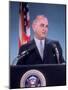 Pres. Lyndon B. Johnson Holding White House Press Conference-null-Mounted Photographic Print