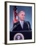 Pres. Lyndon B. Johnson Holding White House Press Conference-null-Framed Photographic Print