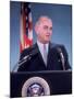 Pres. Lyndon B. Johnson Holding White House Press Conference-null-Mounted Photographic Print