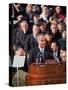 Pres. Lyndon Johnson Speaking at His Inauguration-null-Stretched Canvas