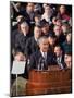 Pres. Lyndon Johnson Speaking at His Inauguration-null-Mounted Photographic Print