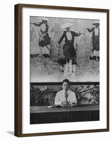 Pres.Ngo Dinh Diem at Presidential Palace on 7th Anniv. as President-John Dominis-Framed Premium Photographic Print