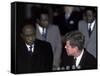 Pres. of Ghana Kwame Nkrumah Meeting W. Us Pres. John F. Kennedy to Discuss the Situation in Africa-null-Framed Stretched Canvas